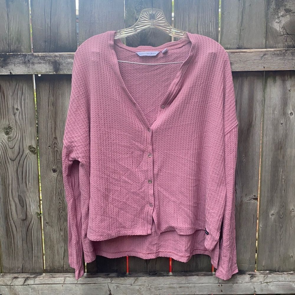 Calvin Klein pink button Down shirt sz. L